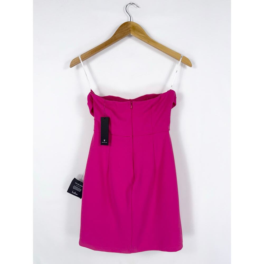 Lulus Dramatic Intent Strapless Corset Bodycon Mini Dress Women's Small Pink - Picture 6 of 14